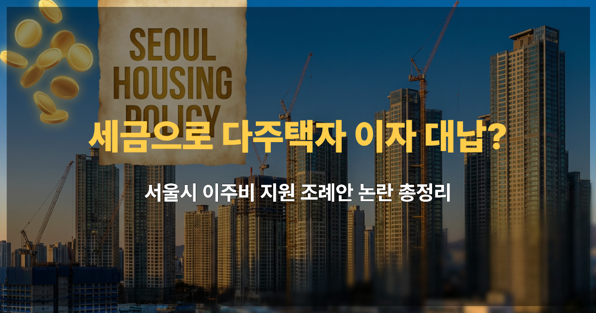 서울시 이주비 대출 지원 조례안 논란 분석 썸네일