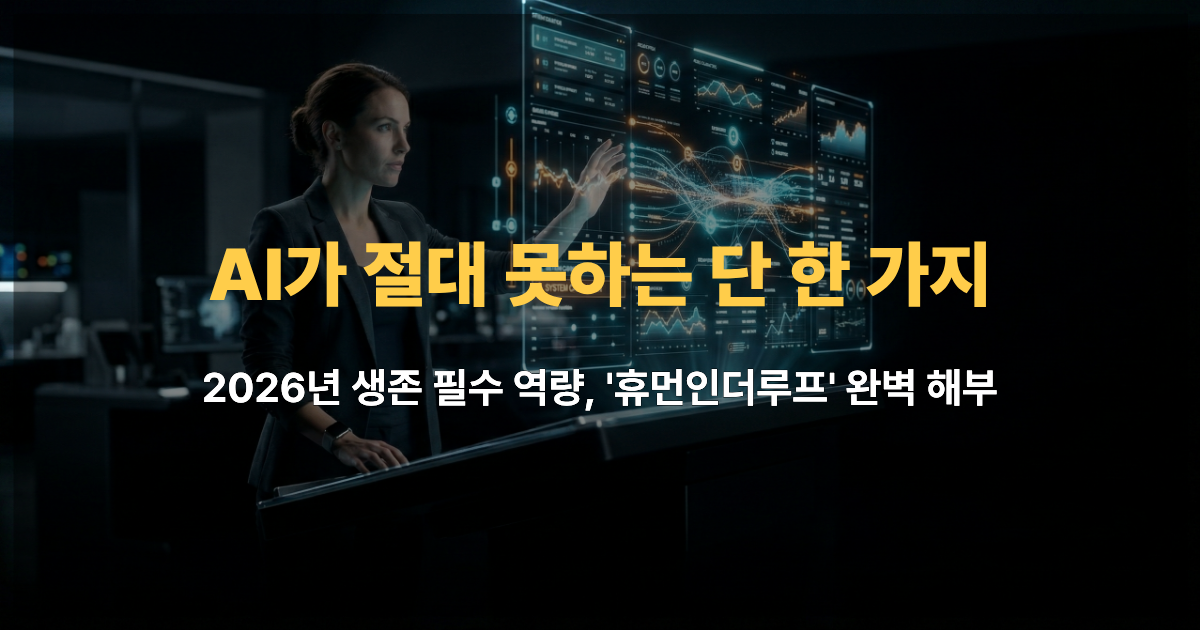 2026년 AI 필수 역량 휴먼인더루프 개념 시각화